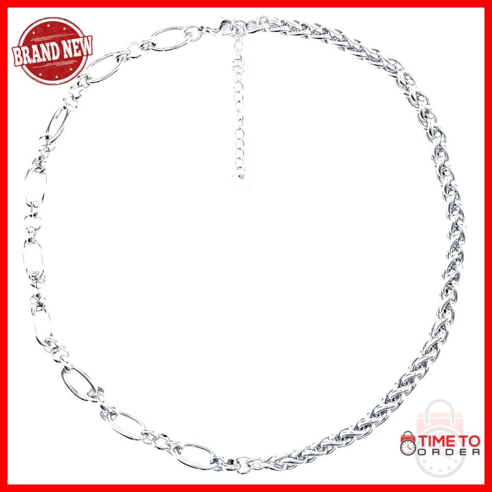 Chunky Gold Plated Necklace, Waterproof Stainless Steel, 18K PVD Coated